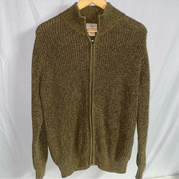 L.L. Bean Other - L.L. Bean Thick Ribbed Knit Full Zip Sweater, Size Medium